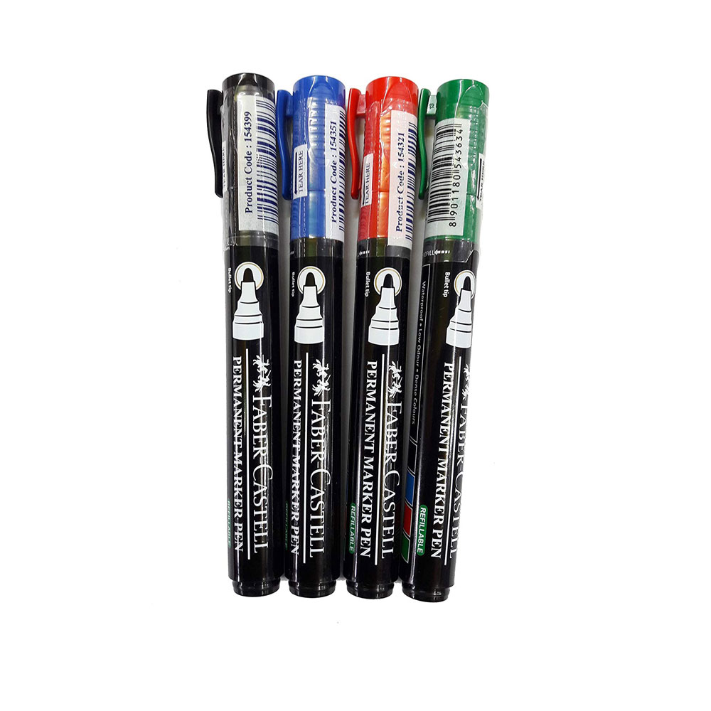 Pack of 10 Permanent Marker Pen By Faber-Castell Free Shipping 